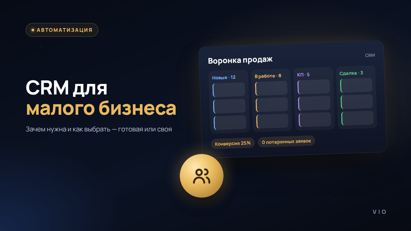CRM для малого бизнеса: воронка, задачи и аналитика